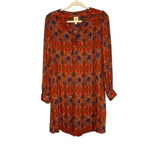 Tiny | Dresses | Anthropologie Tiny Embroidered Boho Patchwork Scarf Print  Sleeveless Dress S | Poshmark